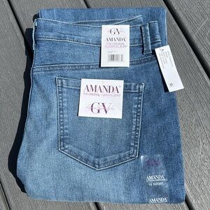 Gloria Vanderbilt Blue Straight Leg Jeans Classic Style